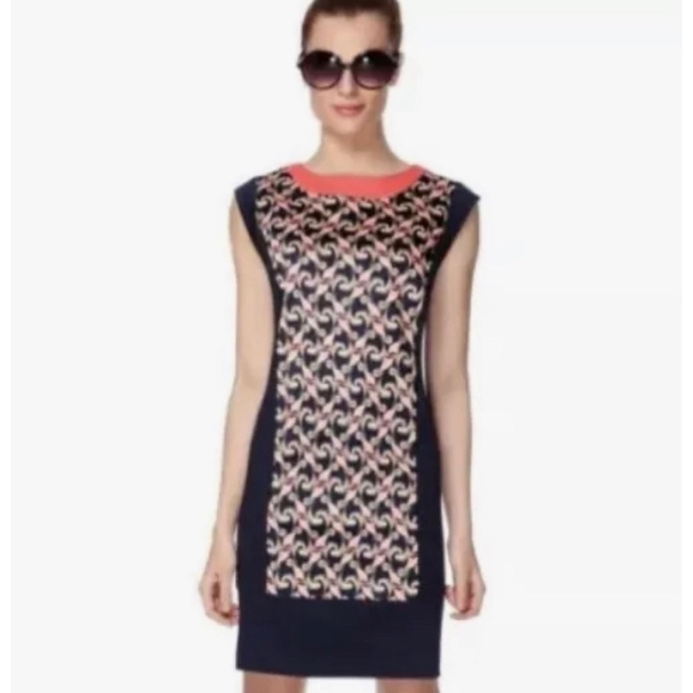 The Webster Miami Target coral/navy shift dress sz 8